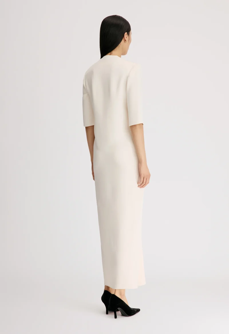 Alternative view of Rochie maxi LouLou de Saison Willa Gathered ecru