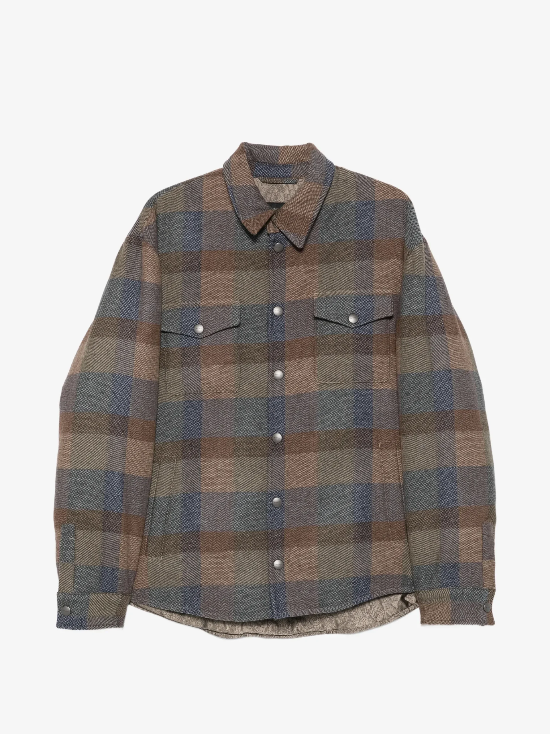 Camasa ETRO Check-Pattern Button-Up maro