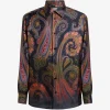 Camasa ETRO Silk Twill Paisley-print multicolor