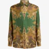 Camasa ETRO Silk Twill Paisley Printed verde