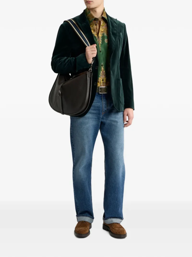 Camasa ETRO Silk Twill Paisley Printed verde - imagine 4