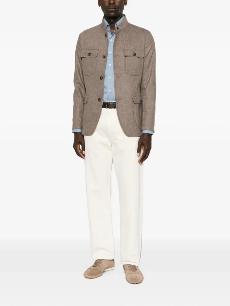 Camasa Gran Sasso Long-Sleeve Button-Down albastru - imagine 4