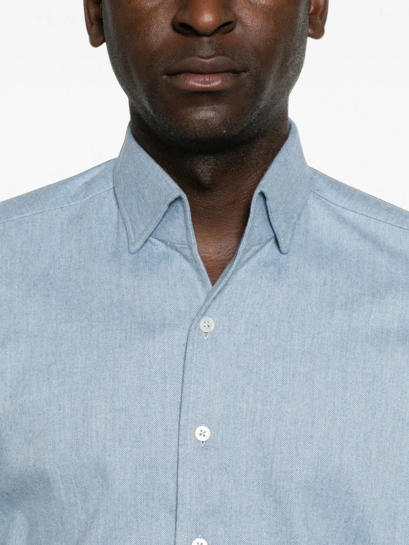 Camasa Gran Sasso Long-Sleeve Button-Down albastru - imagine 5