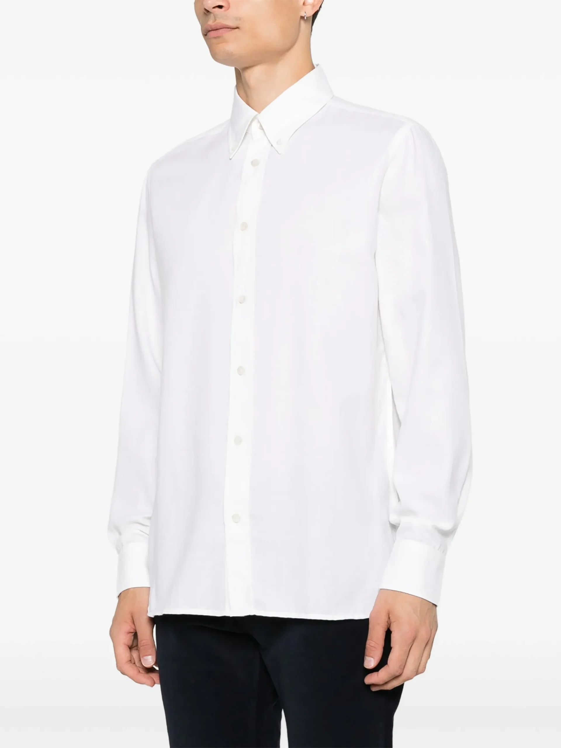 Camasa Jacob Cohen Button-Down Long-Sleeve alb - imagine 3
