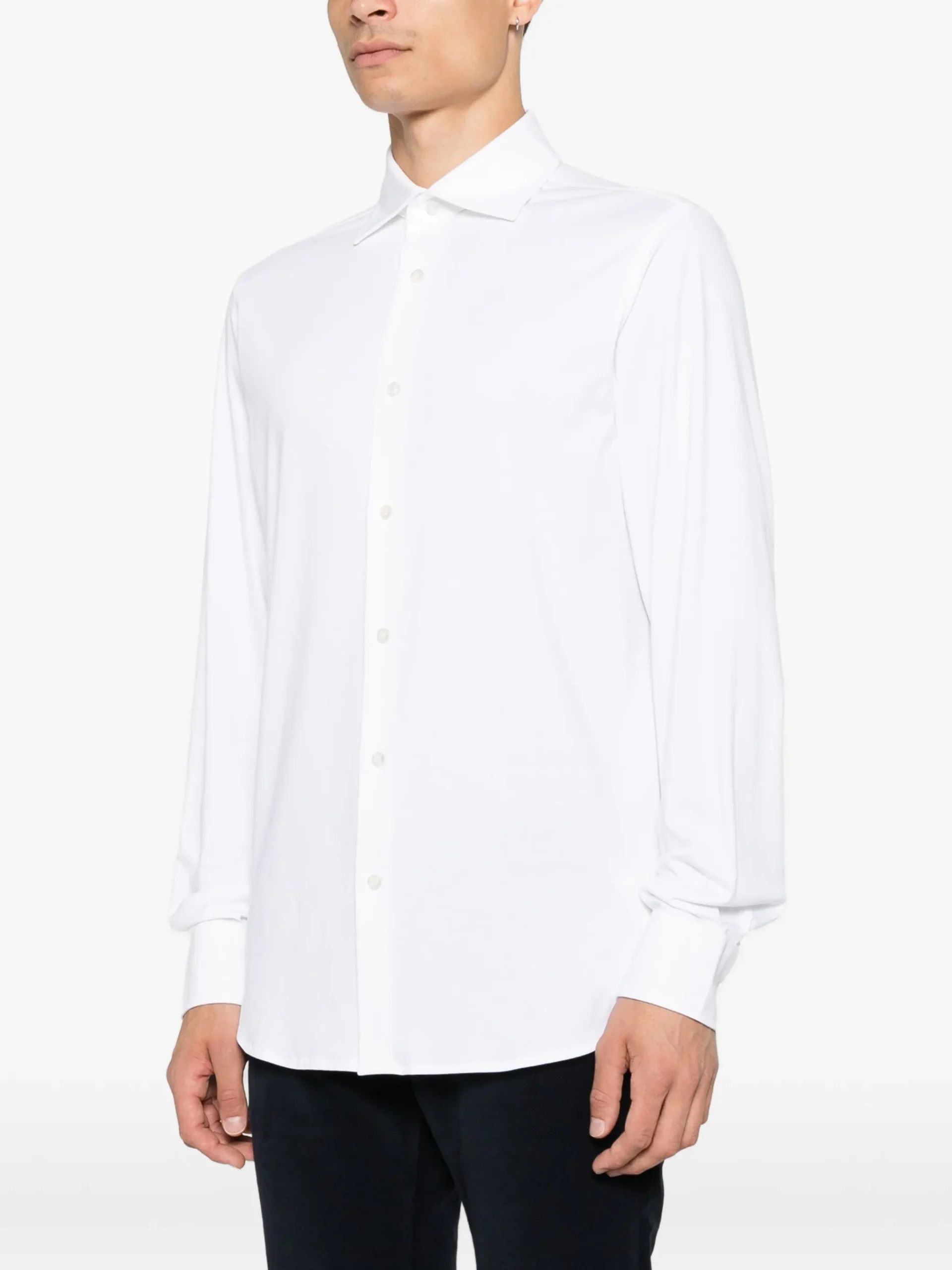 Camasa Jacob Cohen Long-Sleeve alb - imagine 3