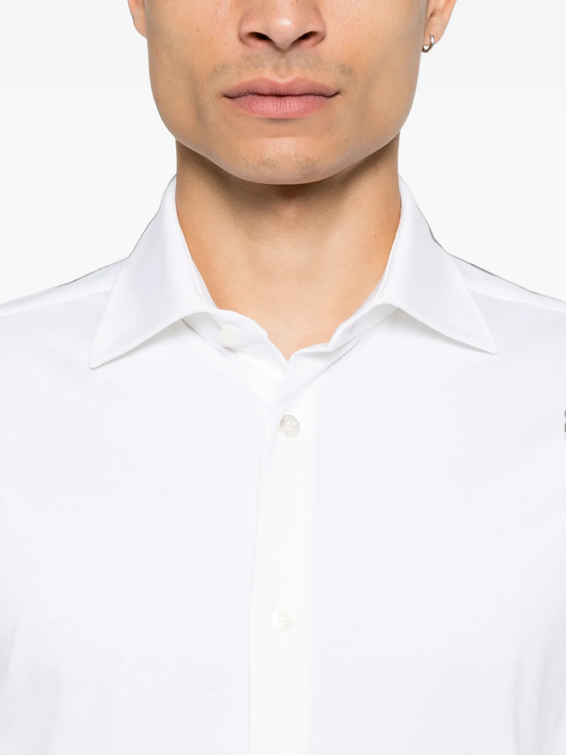 Camasa Jacob Cohen Long-Sleeve alb - imagine 5
