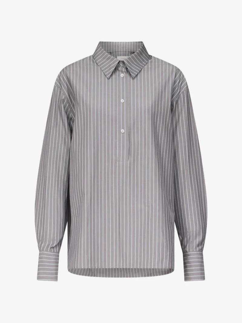 Camasa LouLou de Saison Colton Striped gri