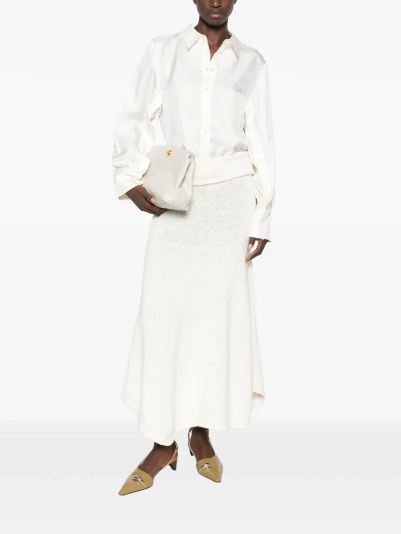 Camasa Rohe Silk Long-Sleeve ecru - imagine 4