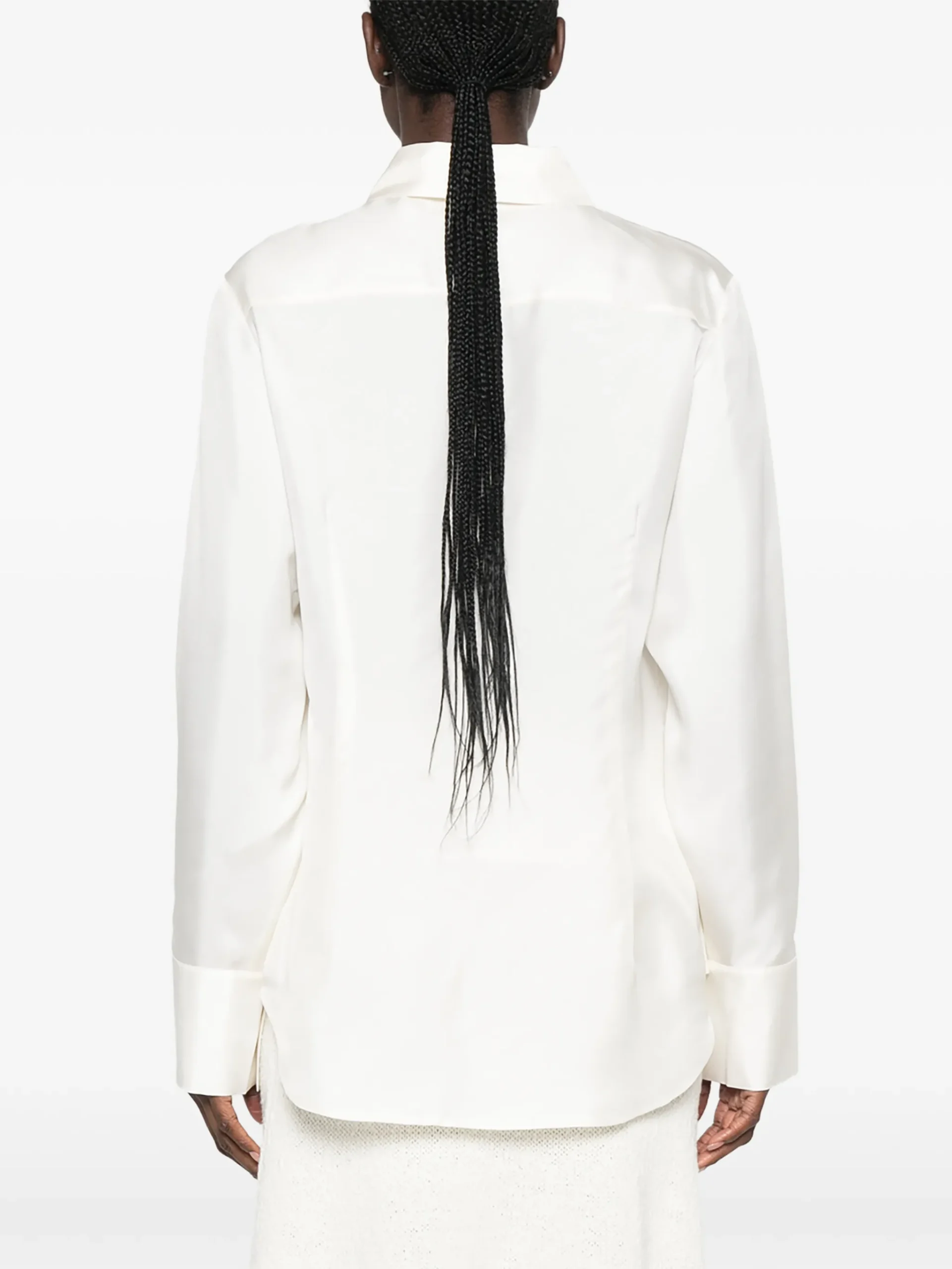 Camasa Rohe Silk Long-Sleeve ecru - imagine 2