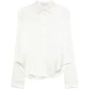 Camasa Stella McCartney Peplum-Hem Long-Sleeve bej
