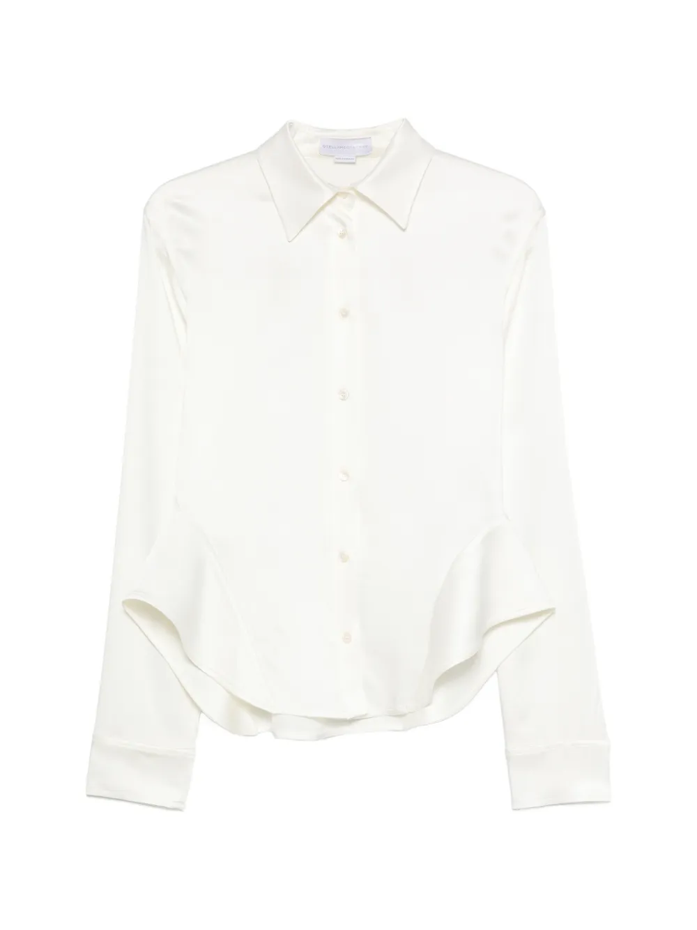 Camasa Stella McCartney Peplum-Hem Long-Sleeve bej