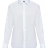 Camasa Tom Ford Button-Down Long-Sleeve alb
