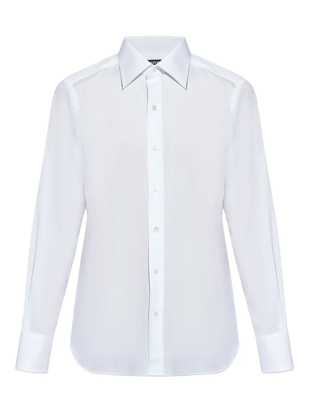 Camasa Tom Ford Button-Down Long-Sleeve alb