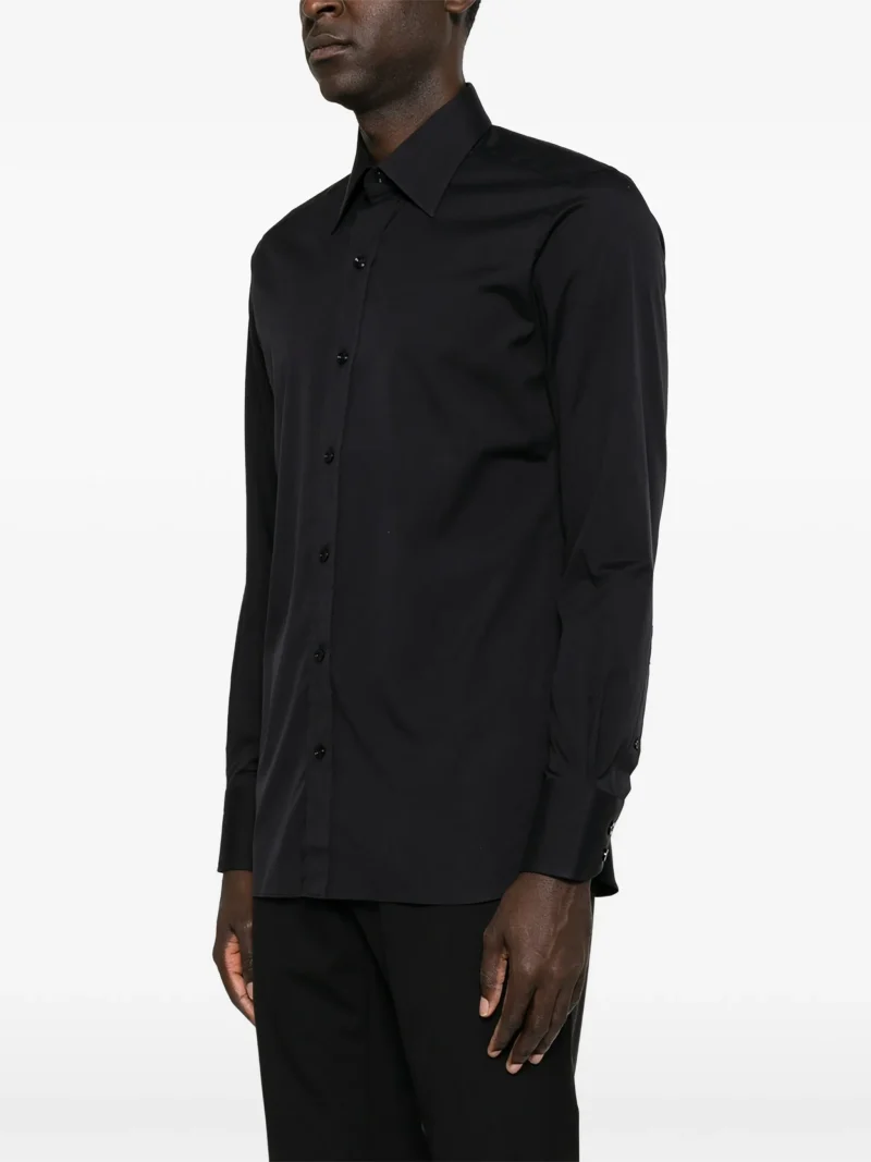 Camasa Tom Ford Button-Down Long-Sleeve negru - imagine 3