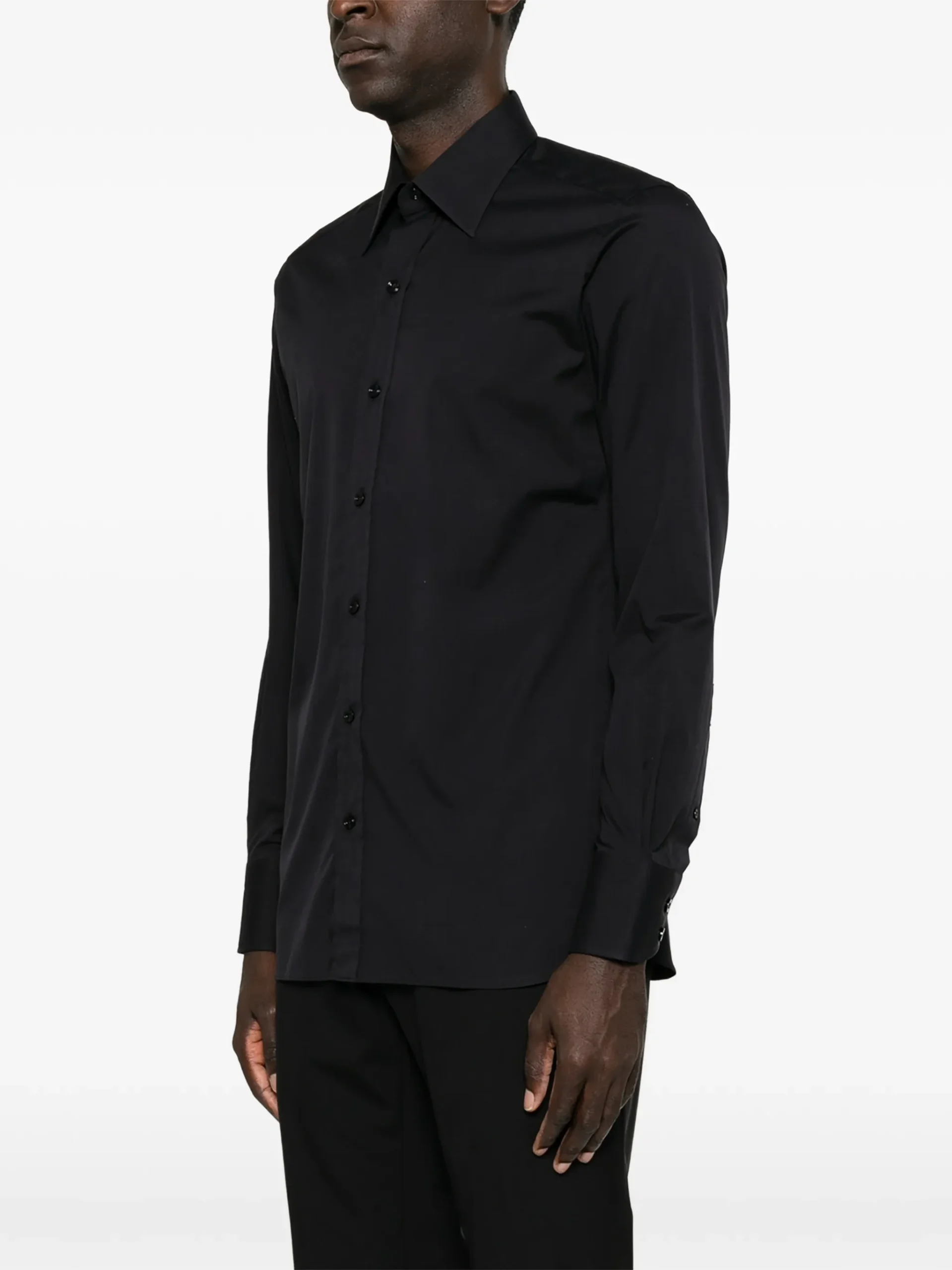 Camasa Tom Ford Button-Down Long-Sleeve negru - imagine 3