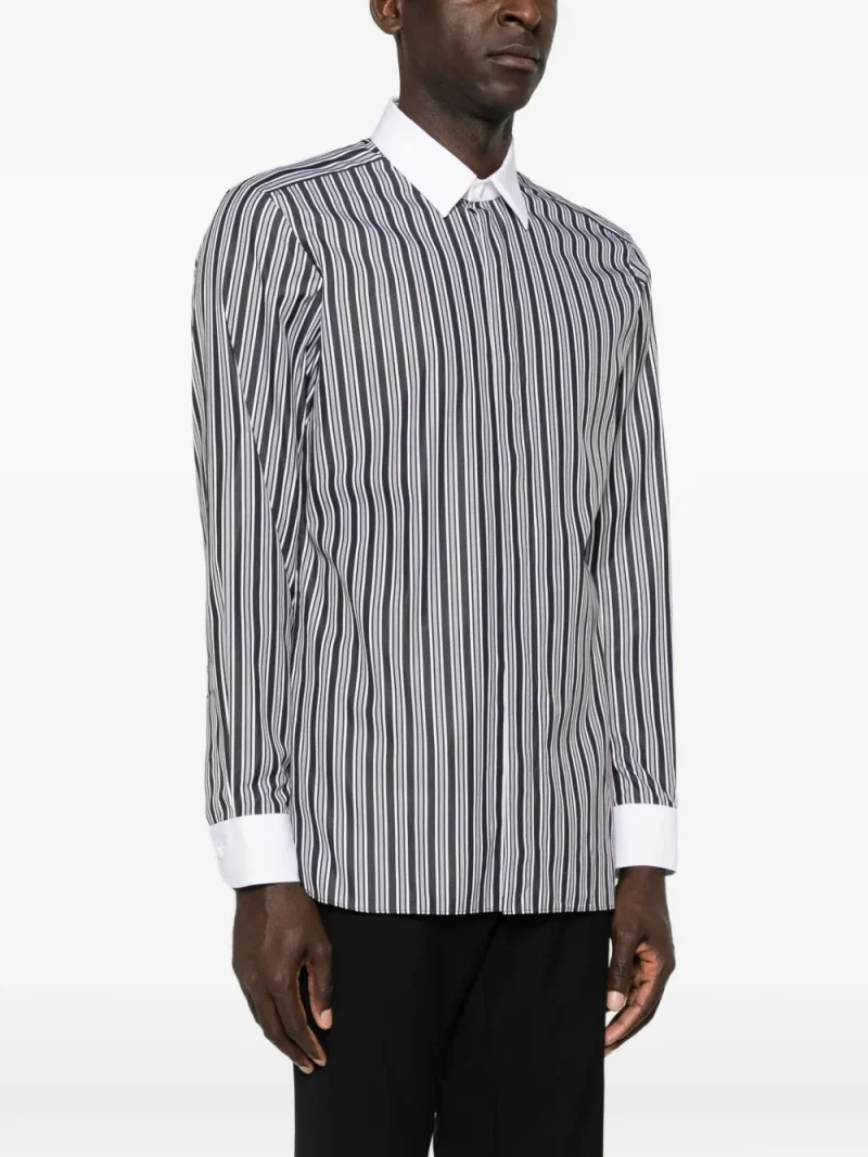 Camasa Tom Ford Long-Sleeve Striped alb - imagine 4