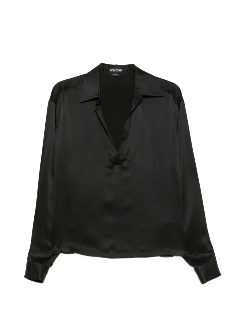 Camasa Tom Ford Peach-Feel Silk negru