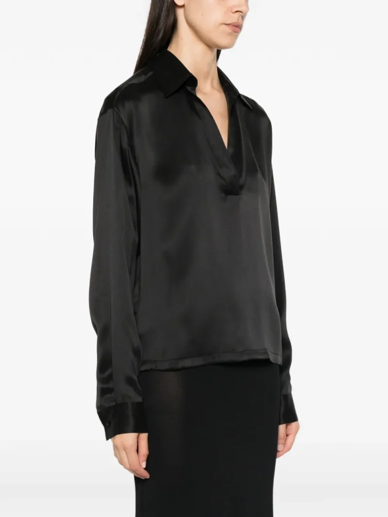Camasa Tom Ford Peach-Feel Silk negru - imagine 3