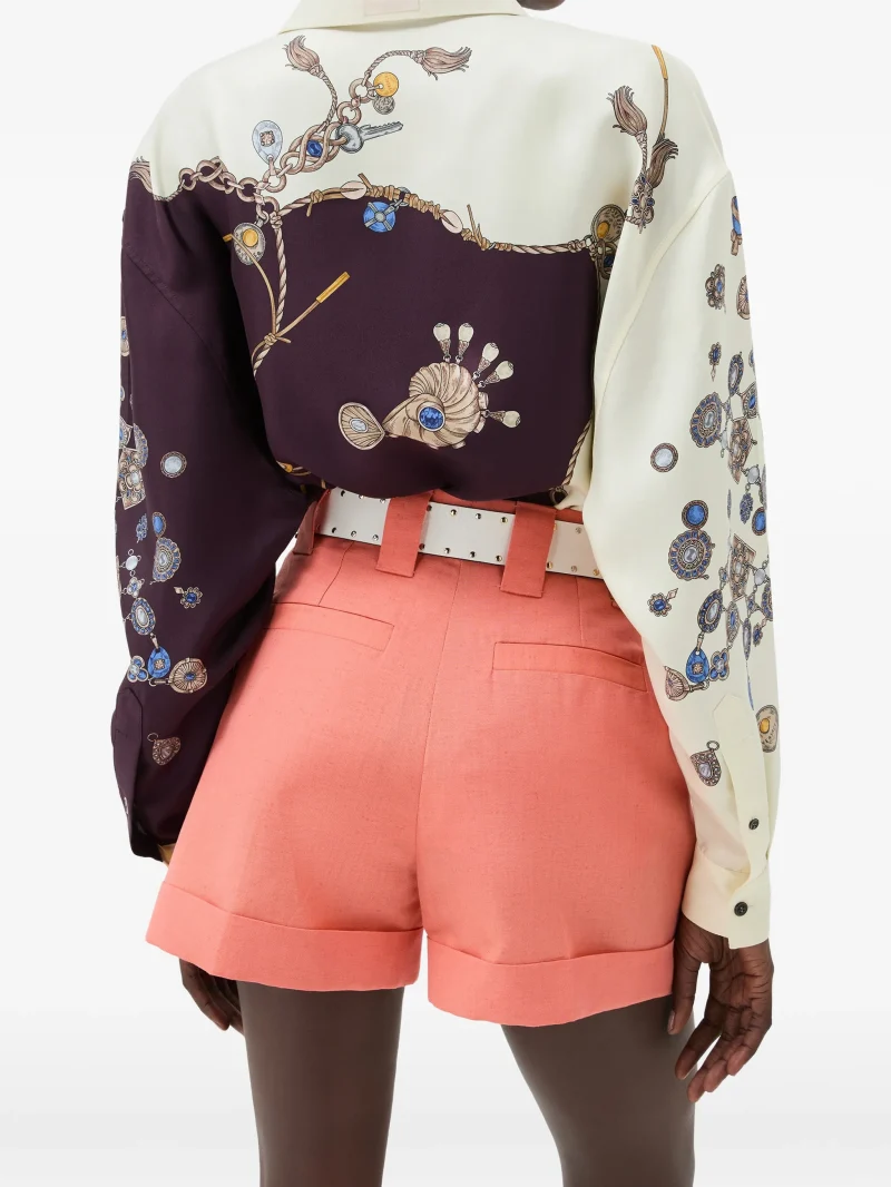 Alternative view of Camasa Versace Print-Detail Buttoned violet
