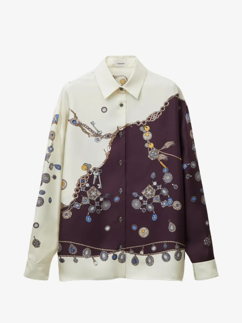 Camasa Versace Print-Detail Buttoned violet