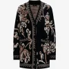Cardigan ETRO Floral-Intarsia Wool negru