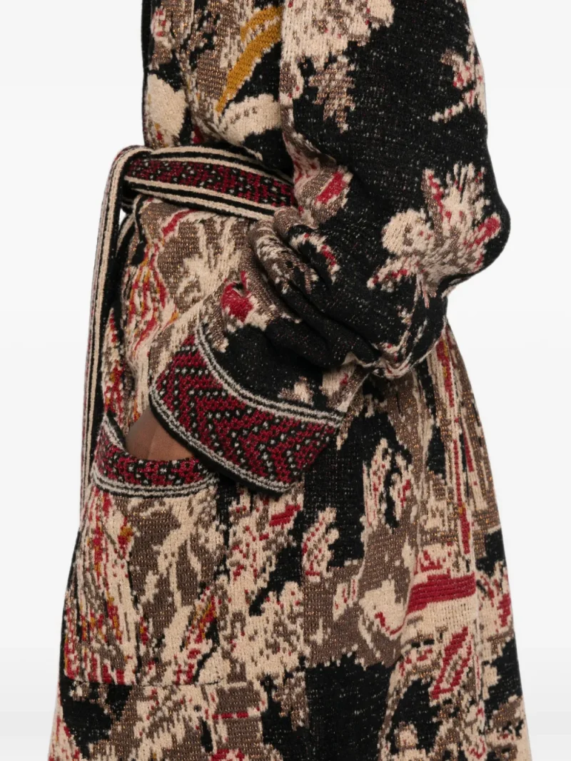 Cardigan ETRO Jacquard-Knit Hooded multicolor - imagine 5