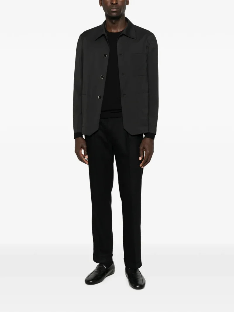 Pulover Gran Sasso Crew-neck Knitted negru - imagine 4