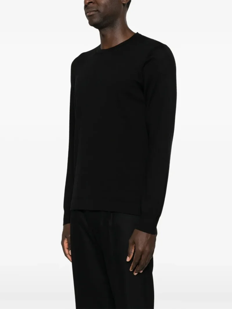 Pulover Gran Sasso Crew-neck Knitted negru - imagine 3