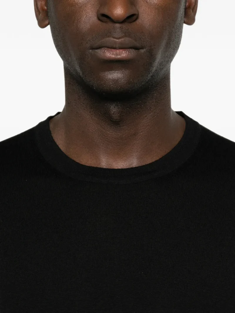 Pulover Gran Sasso Crew-neck Knitted negru - imagine 5