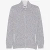 Cardigan Gran Sasso Zip-Up Marl gri