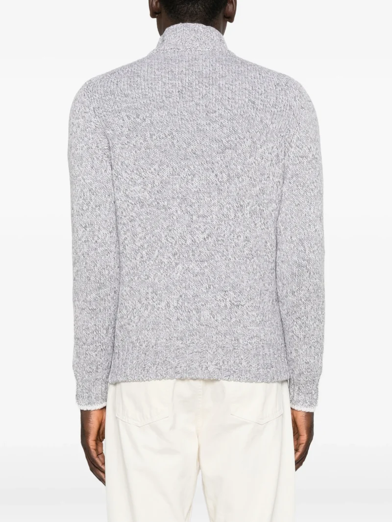 Alternative view of Cardigan Gran Sasso Zip-Up Marl gri