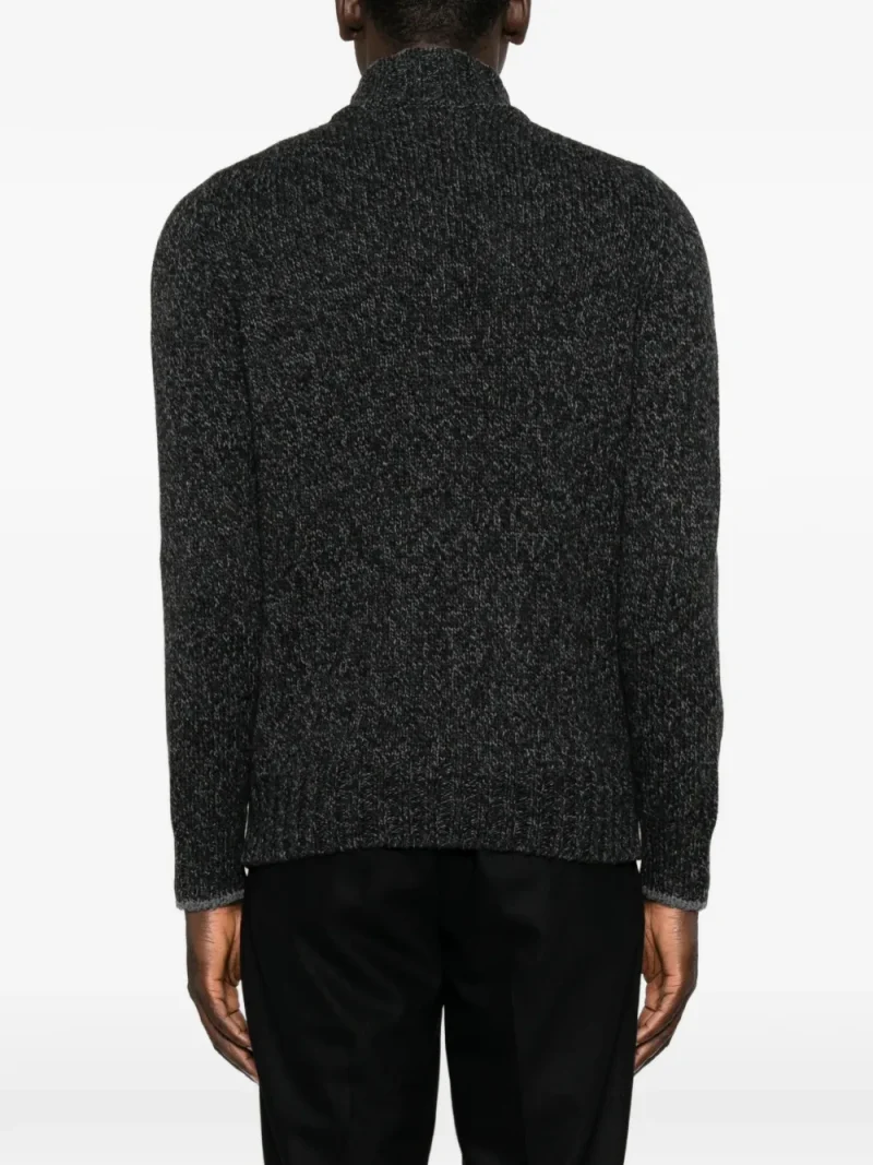 Alternative view of Cardigan Gran Sasso Zip-up Wool gri