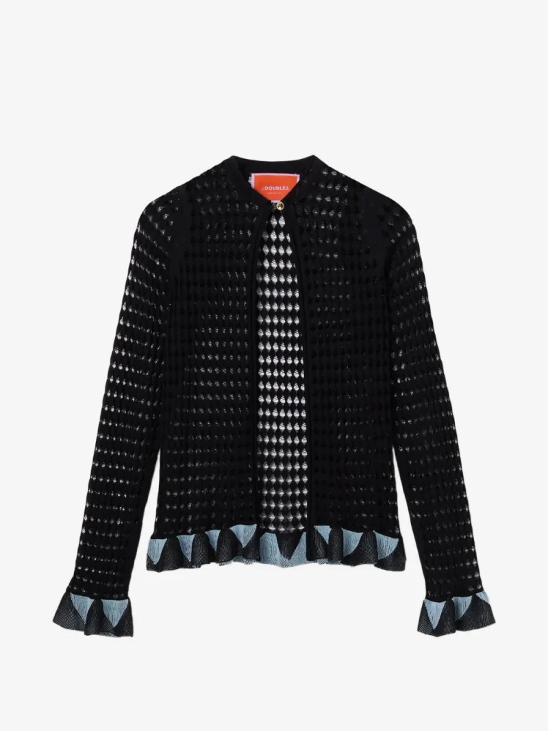 Cardigan La Double J Fiocchetto negru