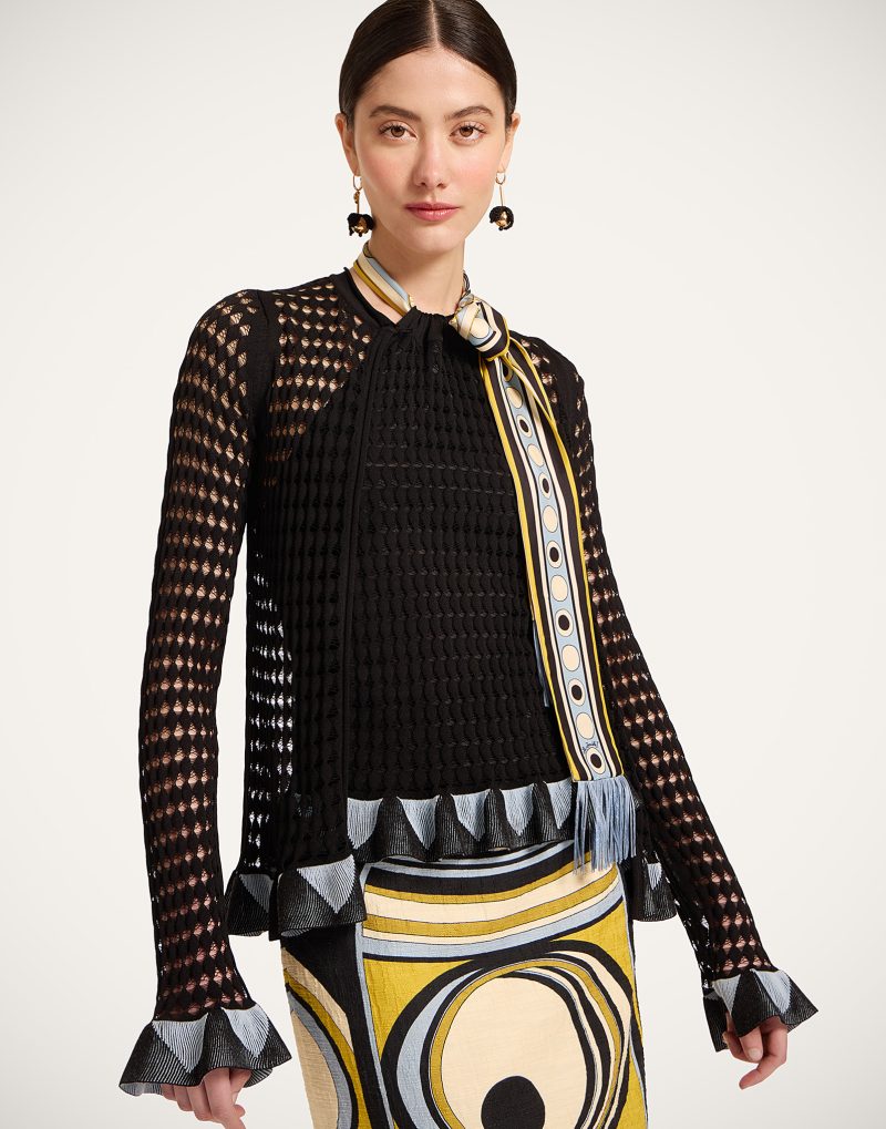 Cardigan La Double J Fiocchetto negru - imagine 3