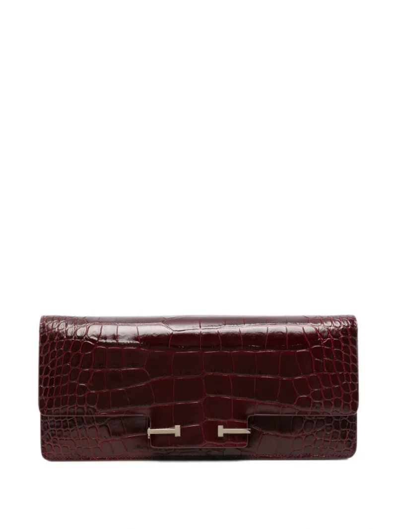 Clutch Tom Ford Lost Cherry Crocodile-Effect visiniu
