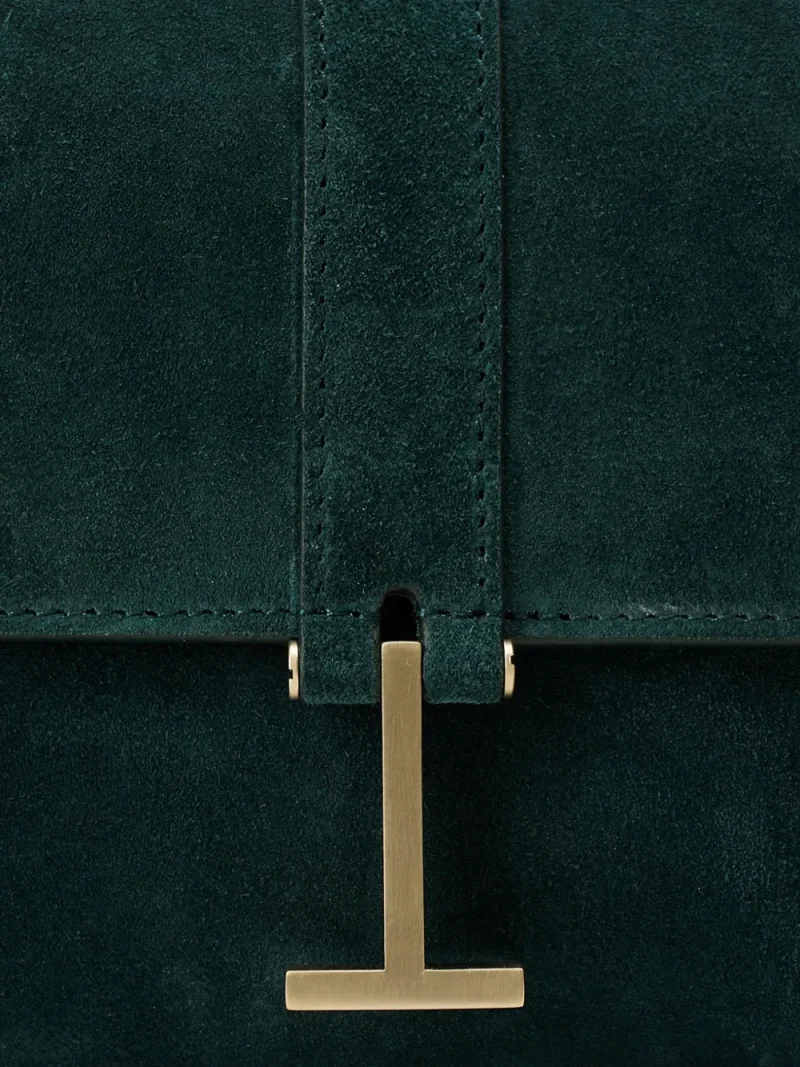 Clutch Tom Ford T-Clasp Suede verde - imagine 4