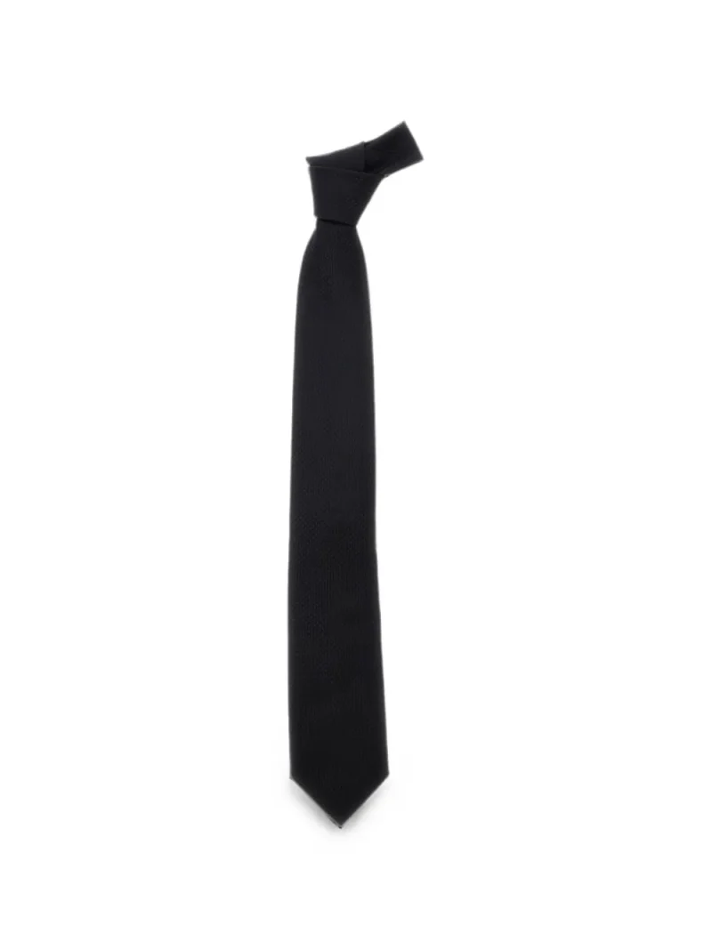 Cravata Tom Ford Houndstooth Silk negru