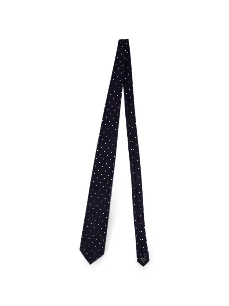 Cravata Tom Ford Polka-Dot Silk bleumarin