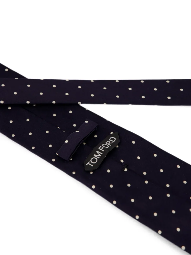 Cravata Tom Ford Polka-Dot Silk bleumarin - imagine 4