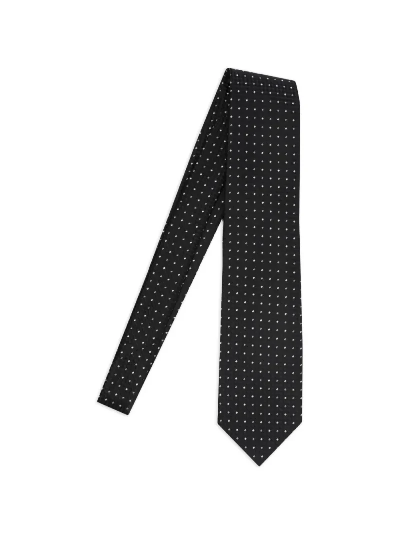 Cravata Tom Ford Polka-Dot Silk negru