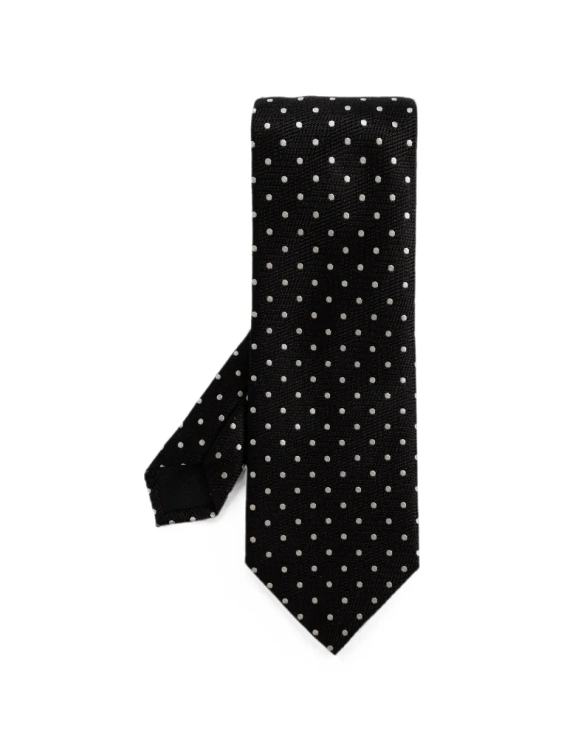Cravata Tom Ford Polka-Dot Silk tie negru