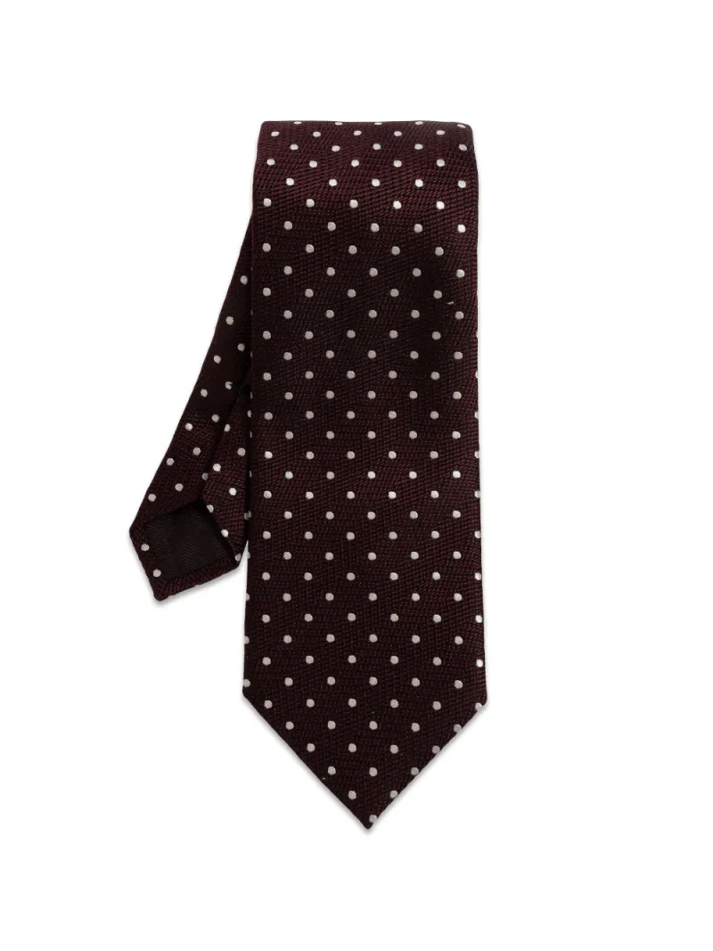 Cravata Tom Ford Polka-Dot Silk Tie visiniu