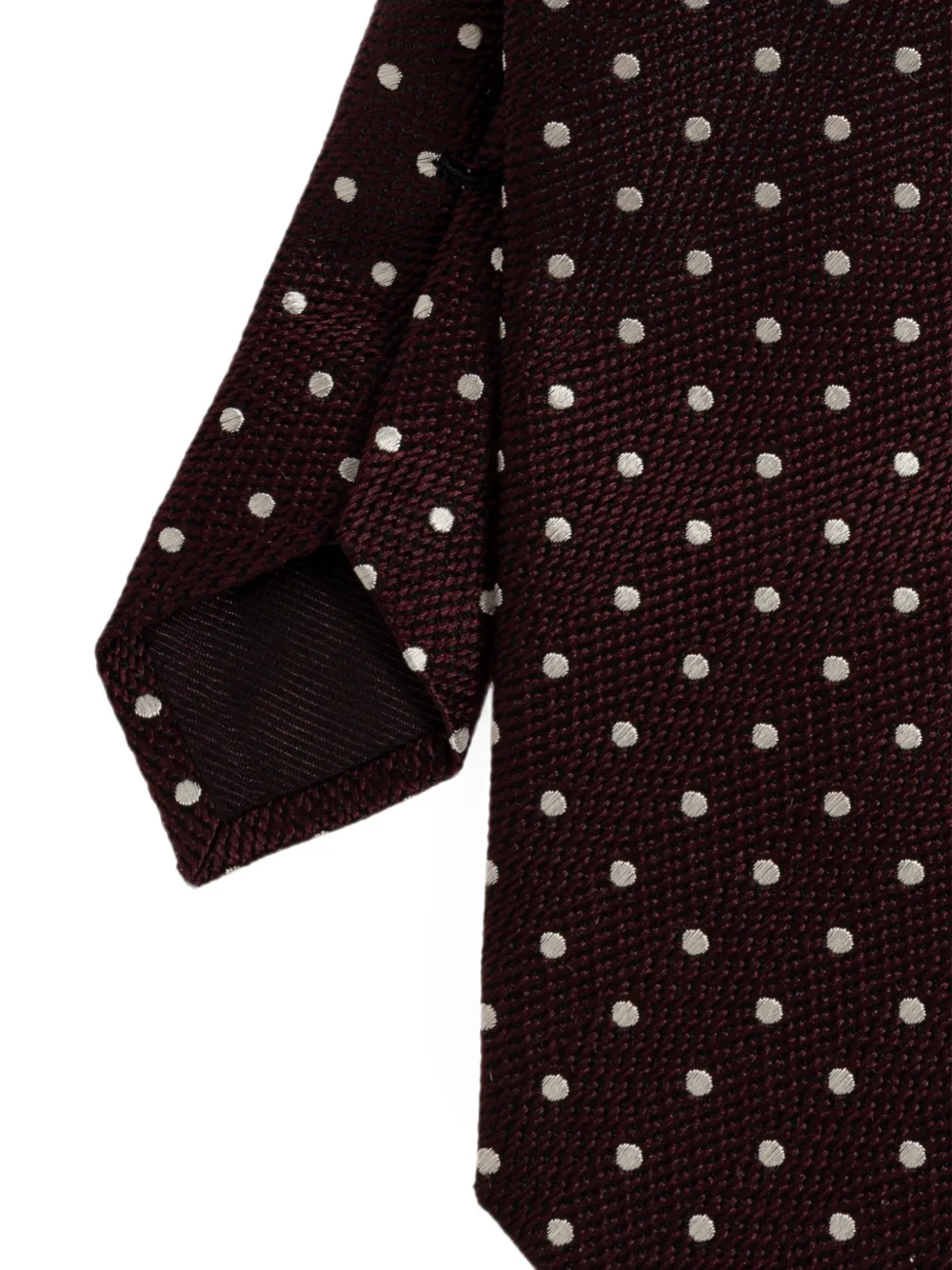 Cravata Tom Ford Polka-Dot Silk Tie visiniu - imagine 4