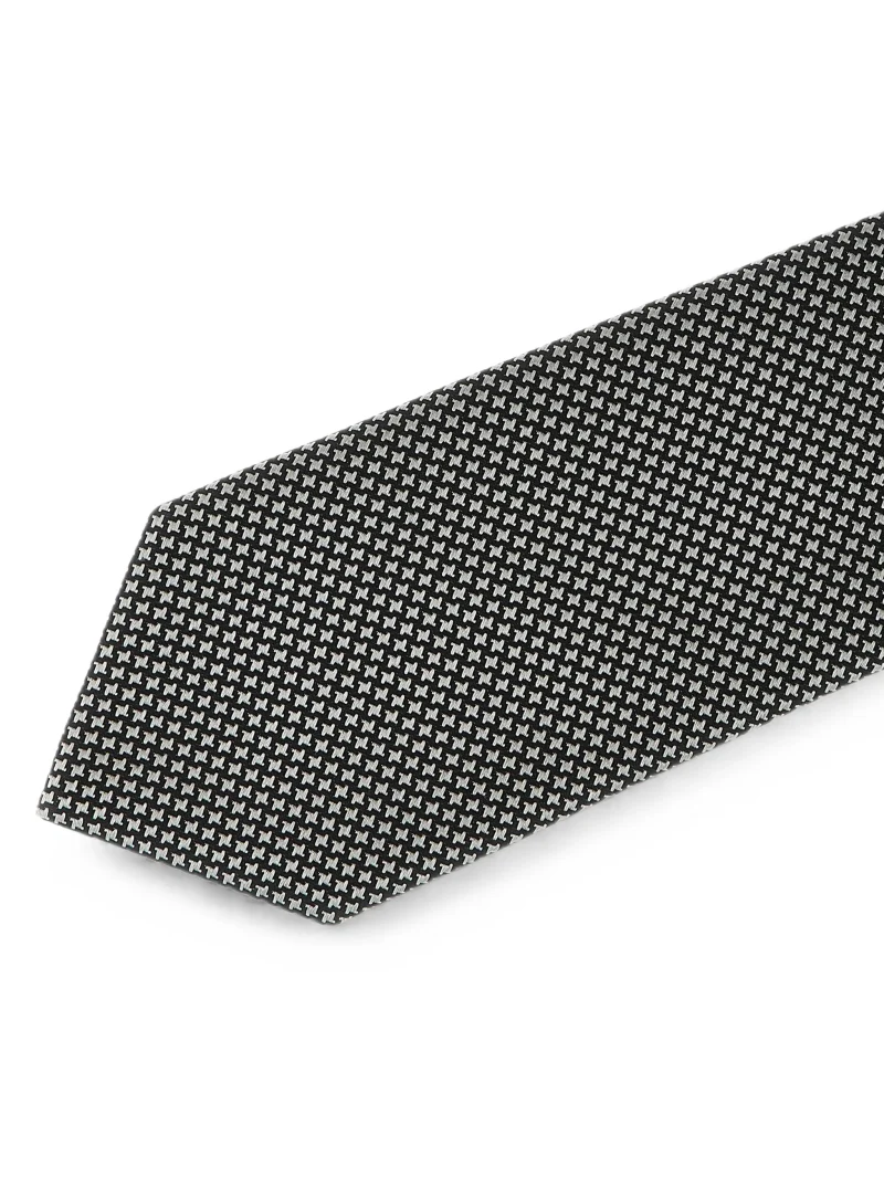 Cravata Tom Ford silk gri - imagine 3