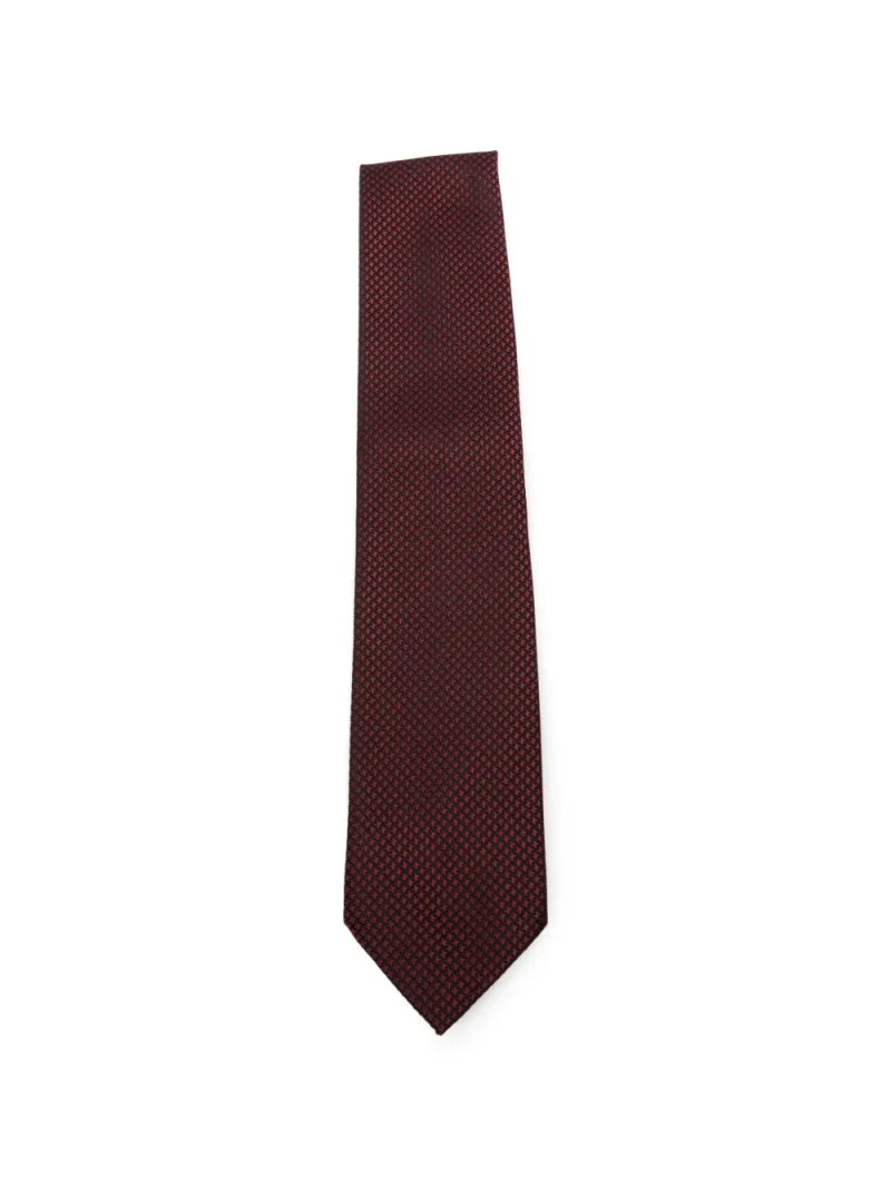 Cravata Tom Frod Houndstooth-Pattern rosu