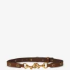 Curea ETRO Leather Pony Belt Oval-Shaped maro