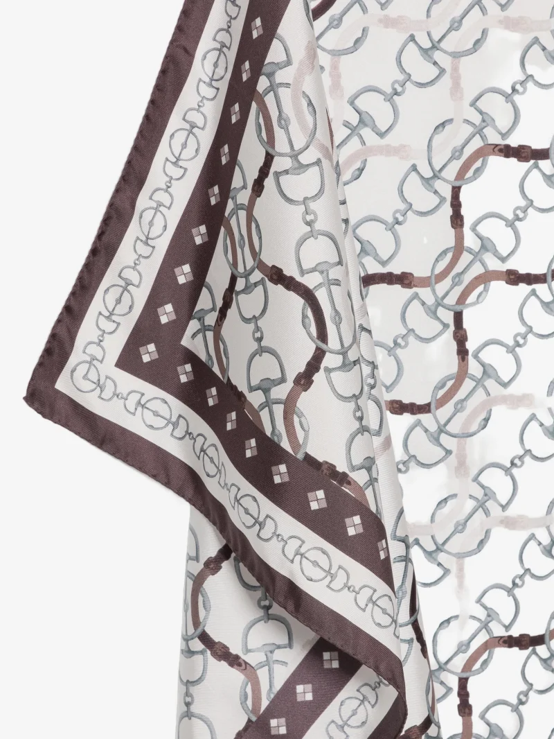 Esarfa Eleventy chain-print silk multicolor - imagine 3