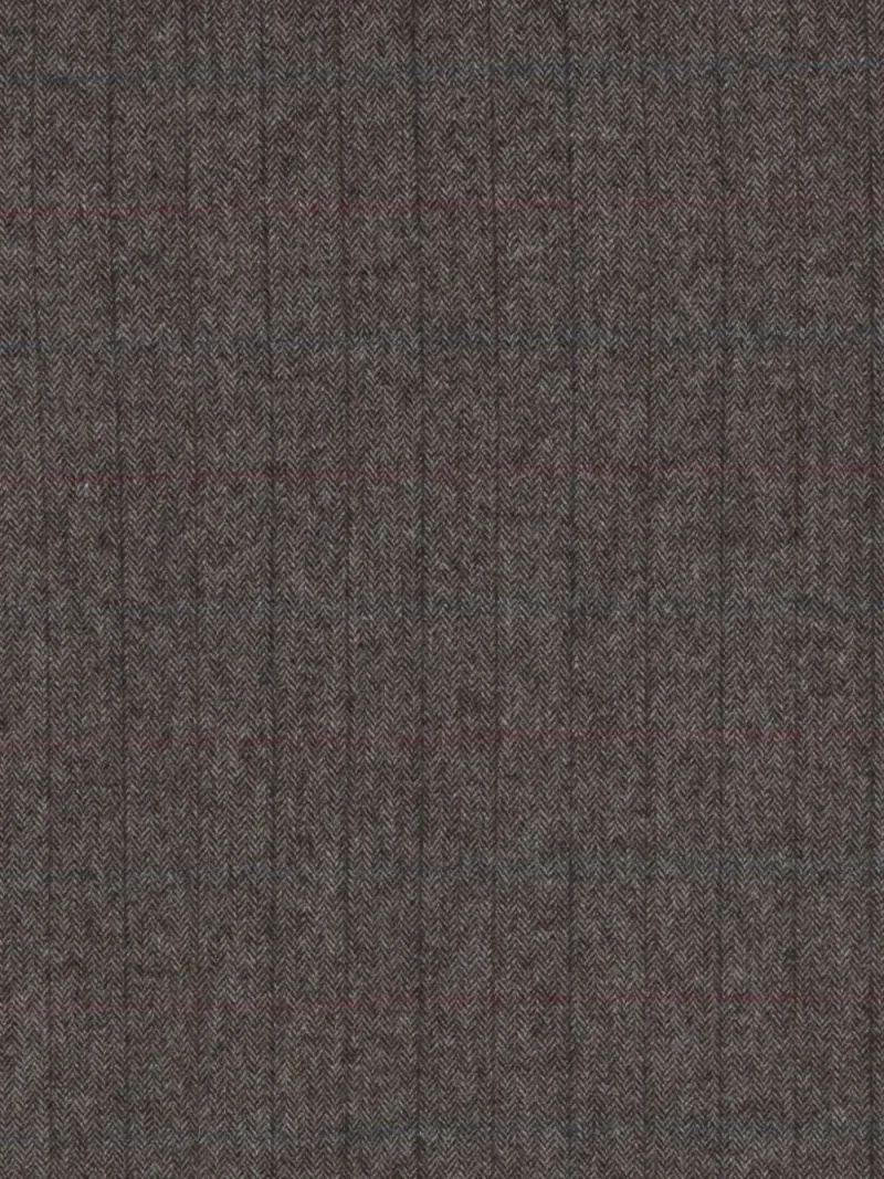 Fular Gran Sasso Check-Pattern maro - imagine 3