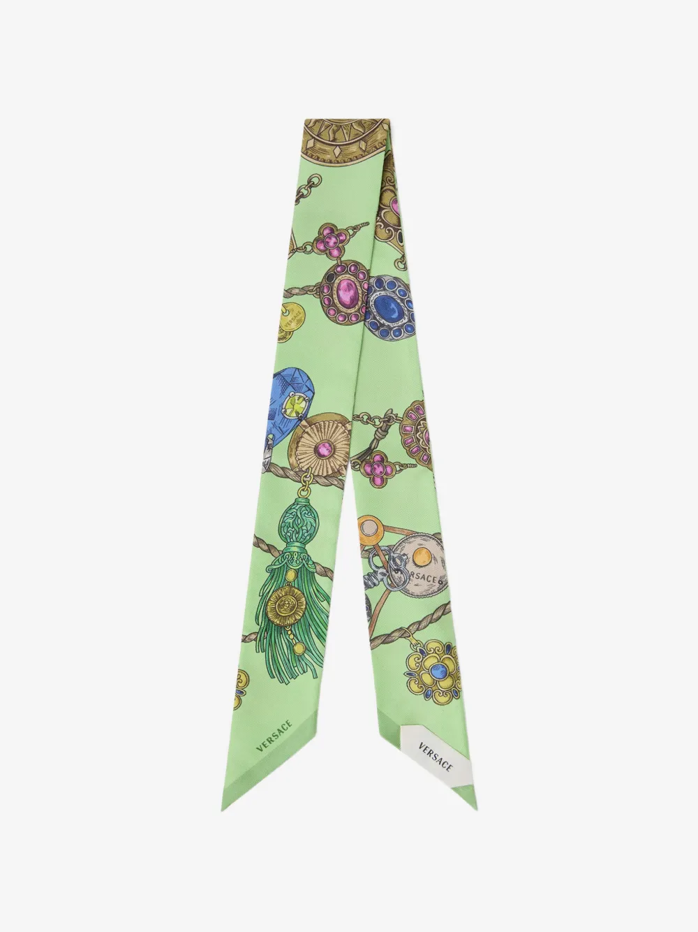 Esarfa Versace Jewellery-Print Silk verde