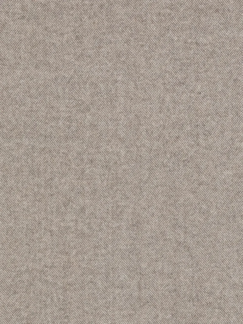 Fular Gran Sasso Herringbone-Pattern Fringed bej - imagine 3